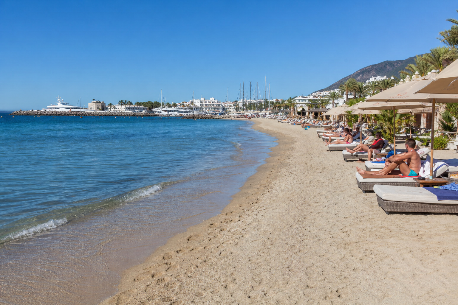Spanish beach Puerto Banús
