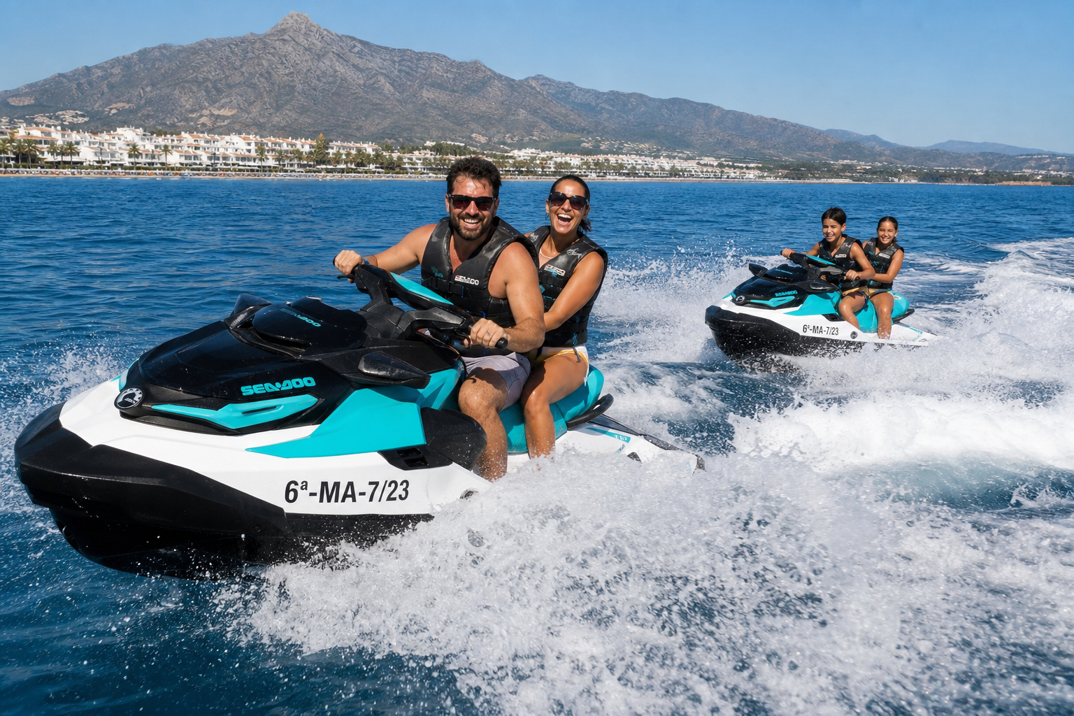 Friends on the water Marbella
